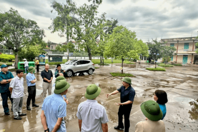 Lãnh đạo Sở Giáo dục và Đào tạo kiểm tra, chỉ đạo công tác phòng, chống bão số 3 tại các cơ sở giáo dục