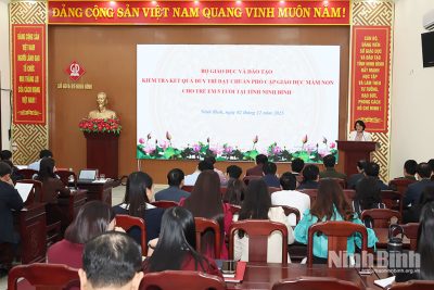 Bộ Giáo dục và Đào tạo kiểm tra kết quả duy trì đạt chuẩn phổ cập giáo dục Mầm non cho trẻ em 5 tuổi tại tỉnh Ninh Bình